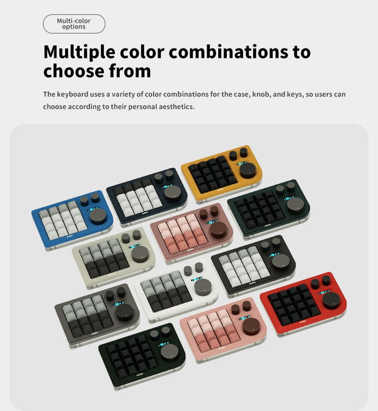 DOIO KB16 Triple Knob Macro Pad Keyboard MKTXE3U9Z9 |76802|