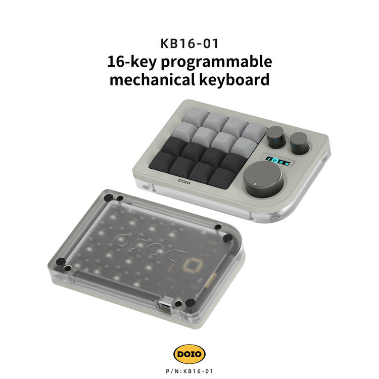 DOIO KB16 Triple Knob Macro Pad Keyboard MKTXE3U9Z9 |26221|
