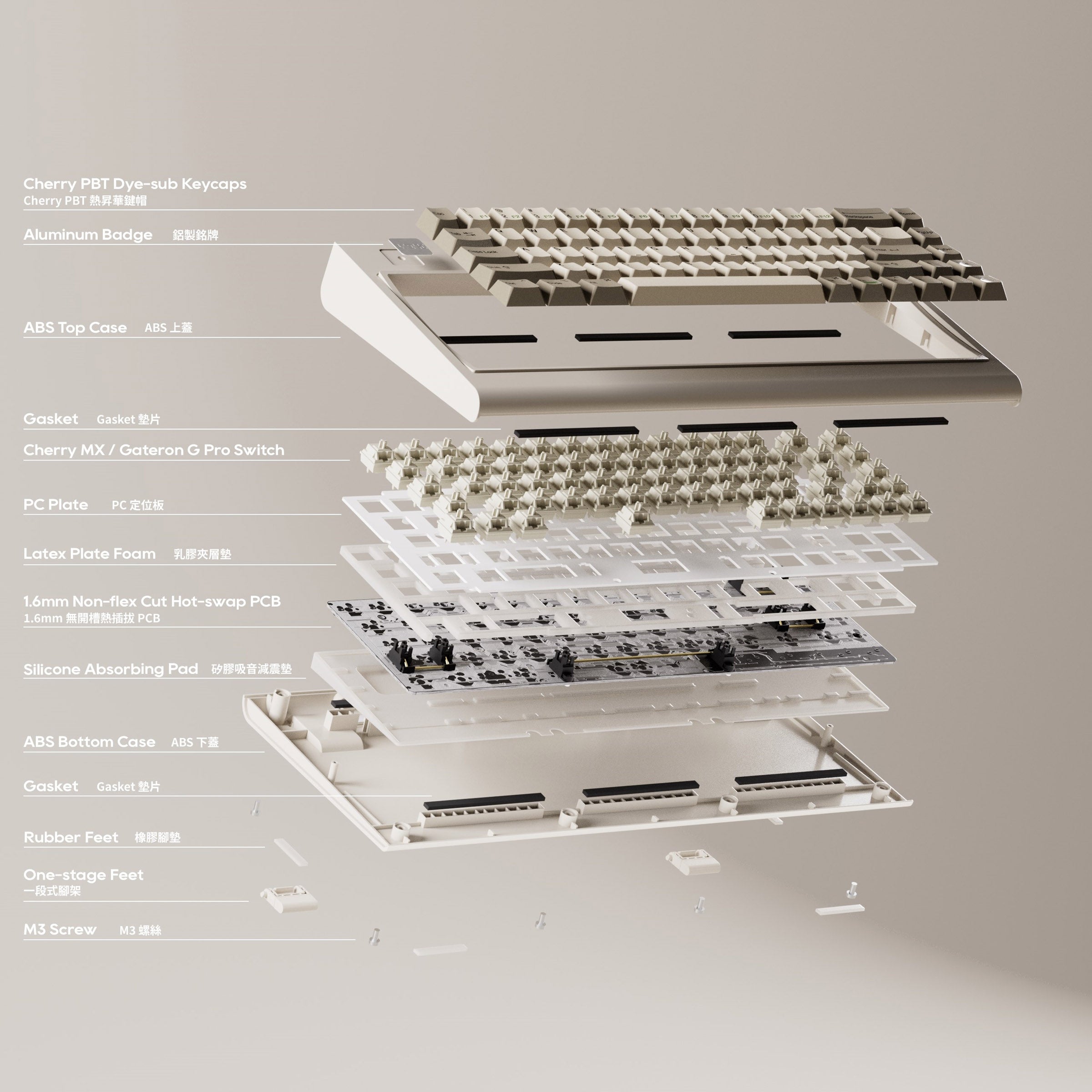 Vortex Model M 65 Wireless Keyboard keyboard image