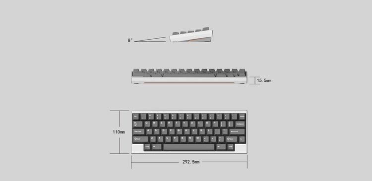 GDK Lab DK1-60 * Barebones 60% Hotswap Wireless DIY Keyboard Kit MK8JZD5X6P |76394|
