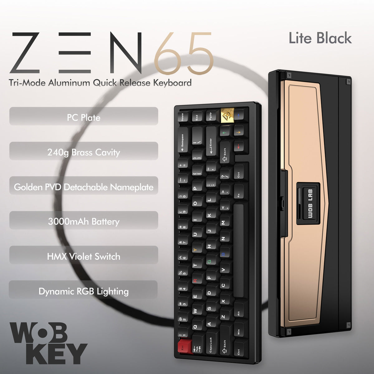 WOBKEY Zen 65 Aluminum Wireless Keyboard – Mechanical Keyboards