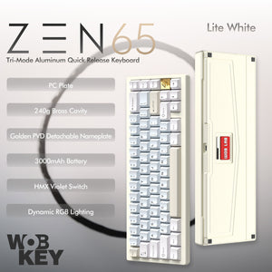 WOBKEY Zen 65 * Aluminum Wireless Keyboard MK0CF8LSND |26261|