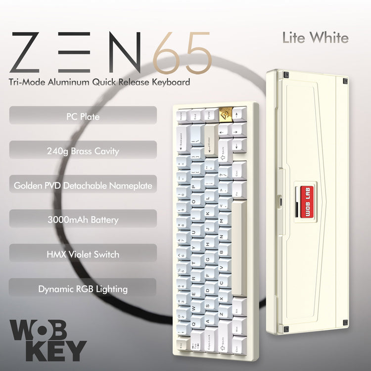 WOBKEY Zen 65 * Aluminum Wireless Keyboard MK0CF8LSND |26261|