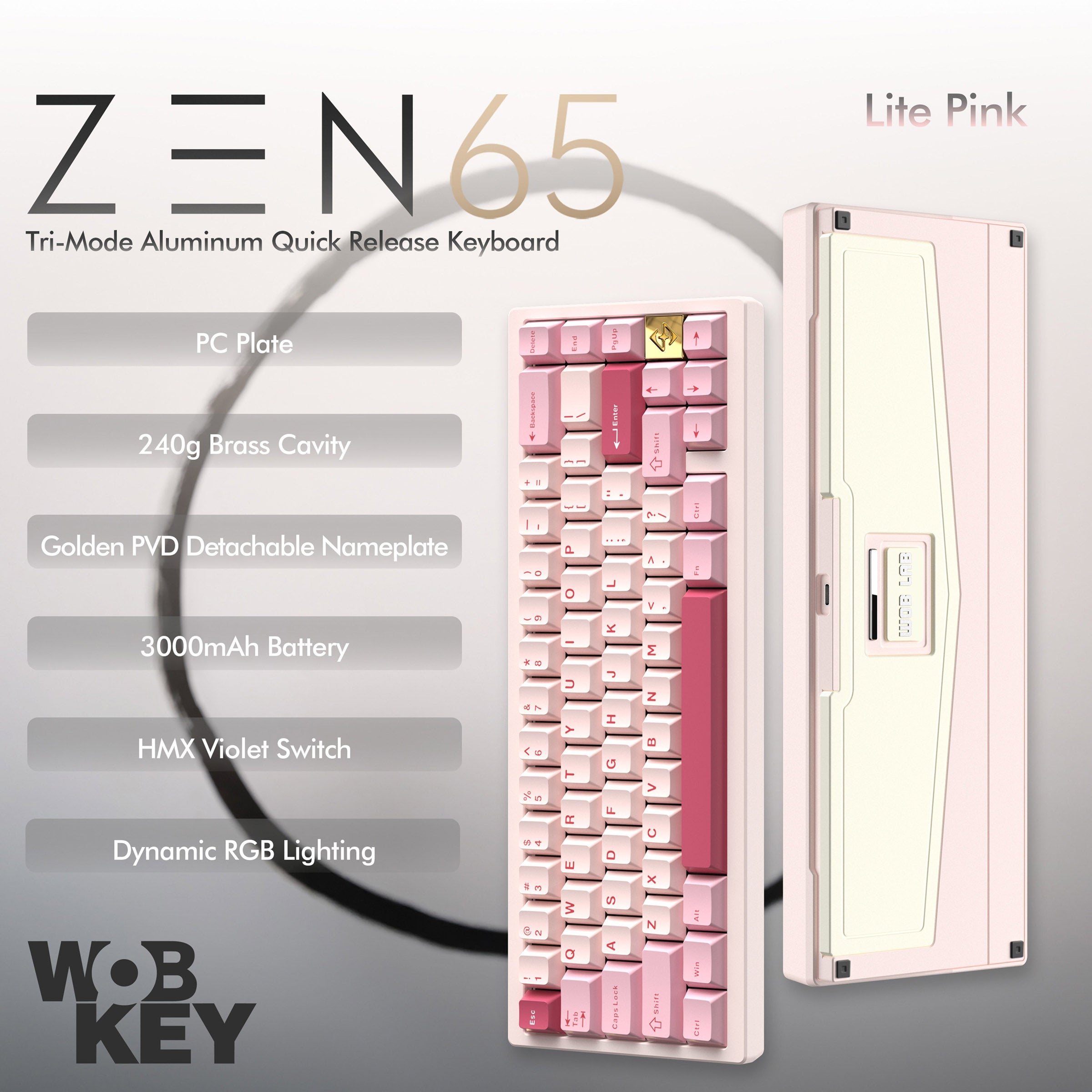 WOBKEY Zen 65 * Aluminum Wireless Keyboard MK0CF8LSND |26262|