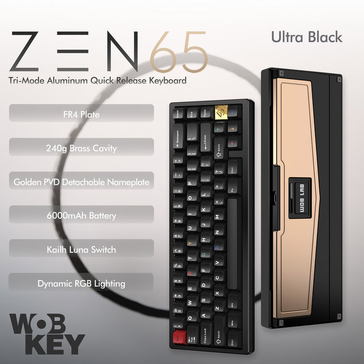 WOBKEY Zen 65 * Aluminum Wireless Keyboard MK0CF8LSND |26264|