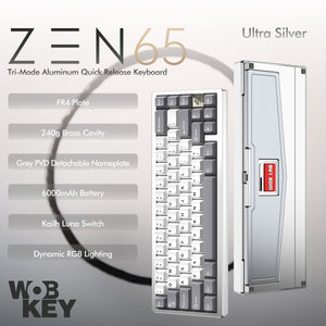 WOBKEY Zen 65 * Aluminum Wireless Keyboard MK0CF8LSND |26265|