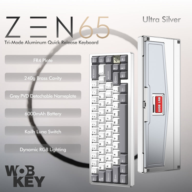 WOBKEY Zen 65 * Aluminum Wireless Keyboard MK0CF8LSND |26265|
