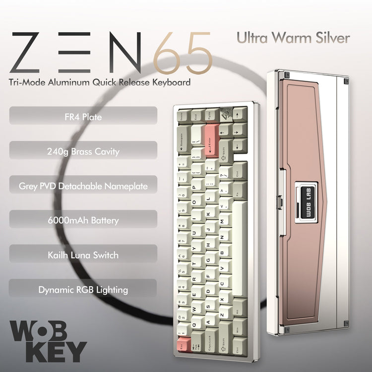 WOBKEY Zen 65 * Aluminum Wireless Keyboard MK0CF8LSND |26266|