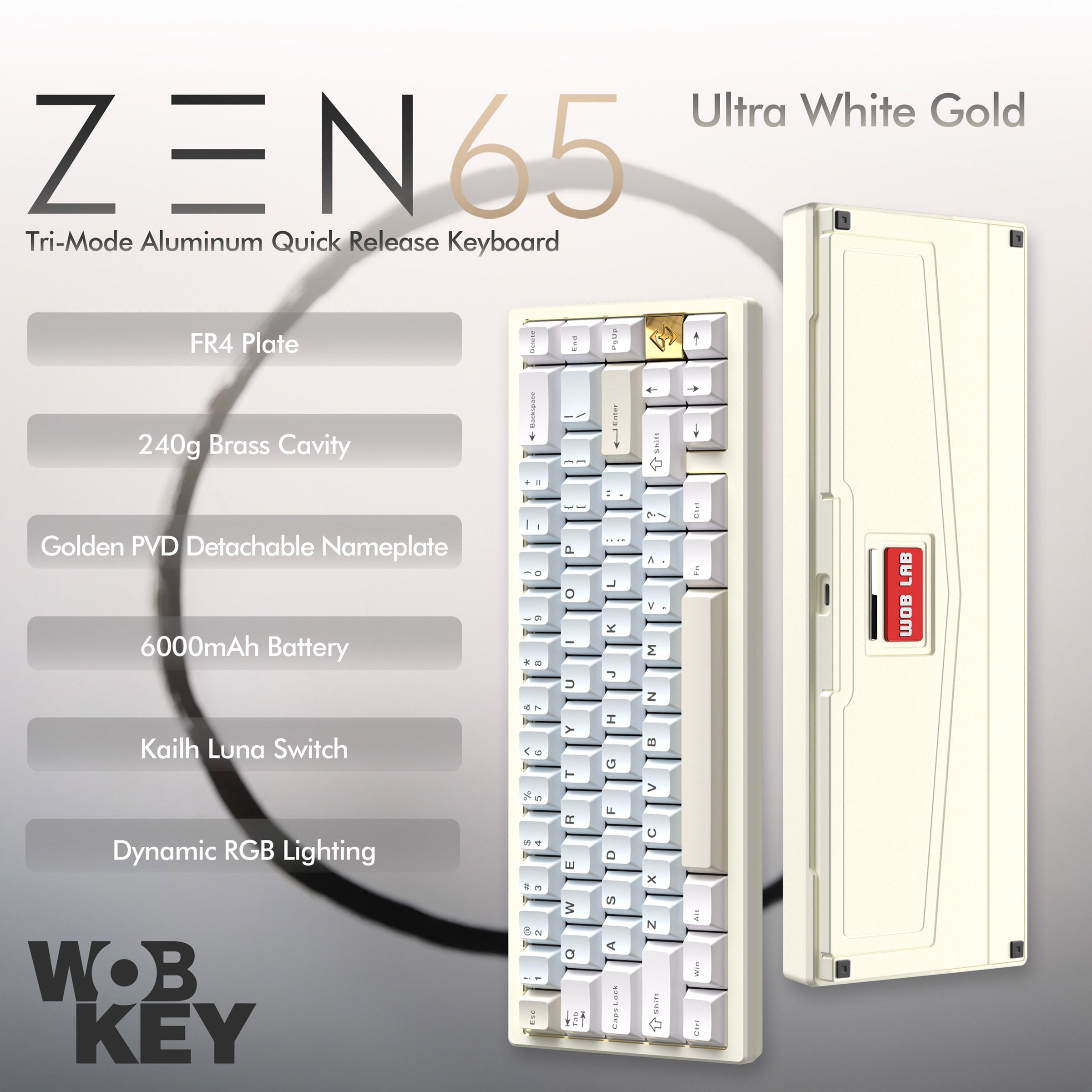 WOBKEY Zen 65 * Aluminum Wireless Keyboard MK0CF8LSND |26268|