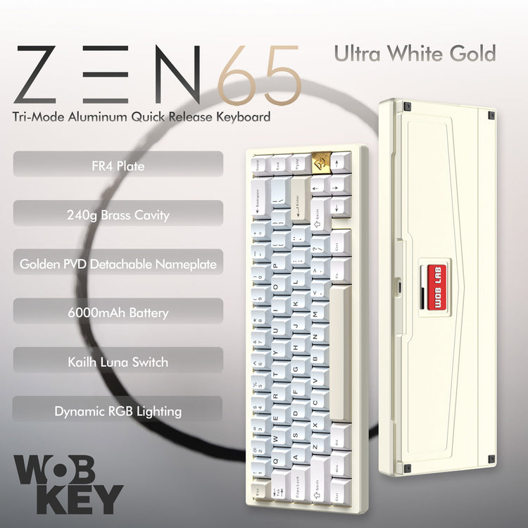 WOBKEY Zen 65 * Aluminum Wireless Keyboard MK0CF8LSND |26268|