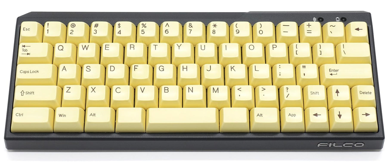 Filco Custard MINILA 72 Key SA Profile Double Shot ABS Keycap Set