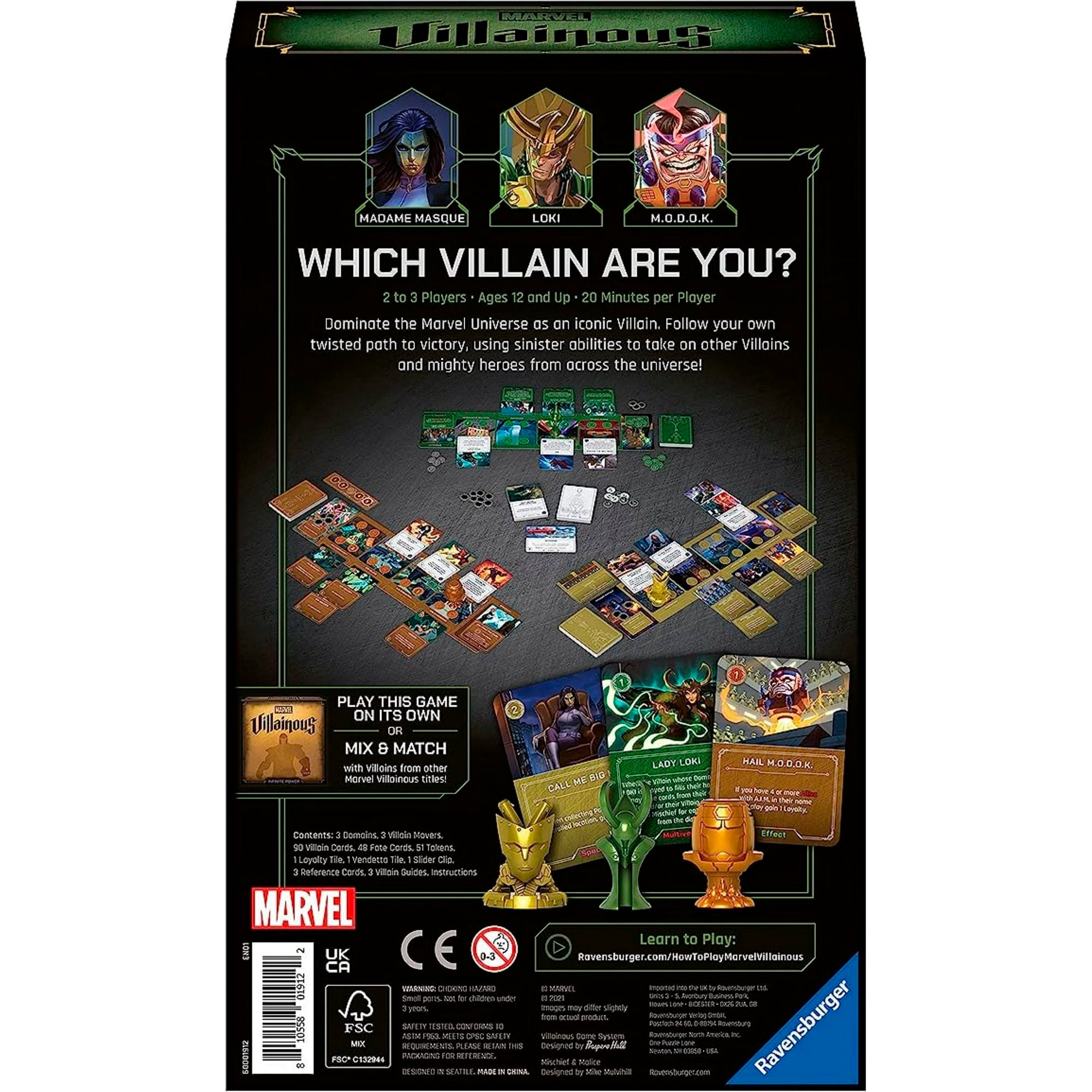 Marvel Villainous Expandalone Mischief and Malice MKQFTCVA1Y |76422|