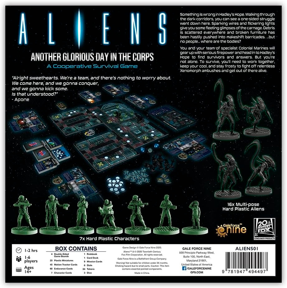 Aliens Another Glorious Day in the Corps Board Cooperative Survival Game MKO1N8KHT5 |76431|