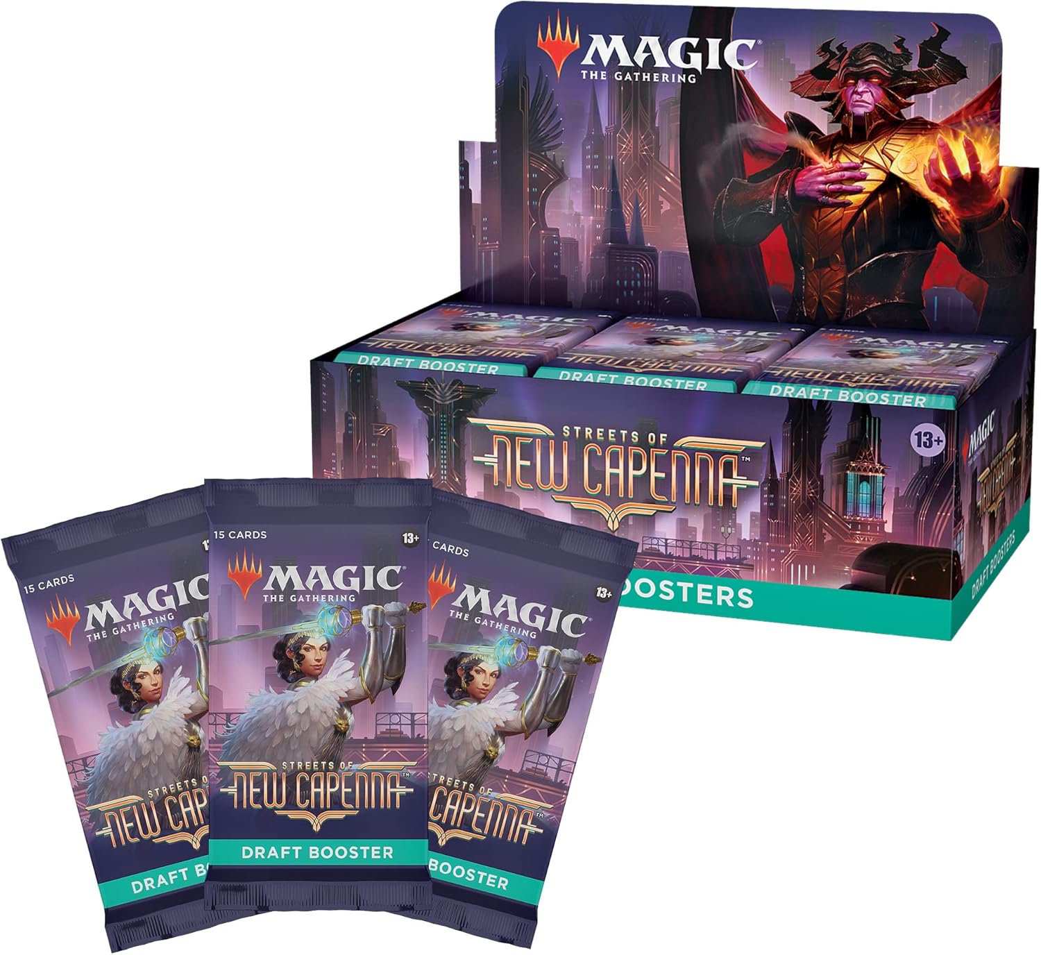 Magic The Gathering Streets of New Capenna Draft Booster Display Box MKWC2YESWQ |76613|