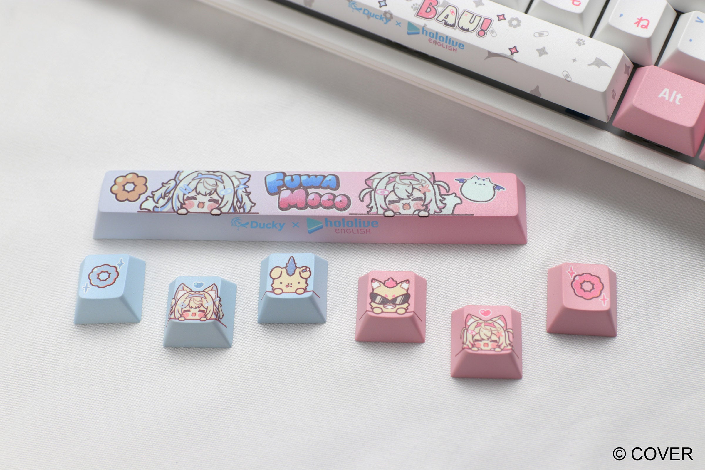 Ducky x hololive En Fuwamoco Limited Edition One 2 Pro RGB Keyboard and Desk Mat Set MK7T75247T |77098|