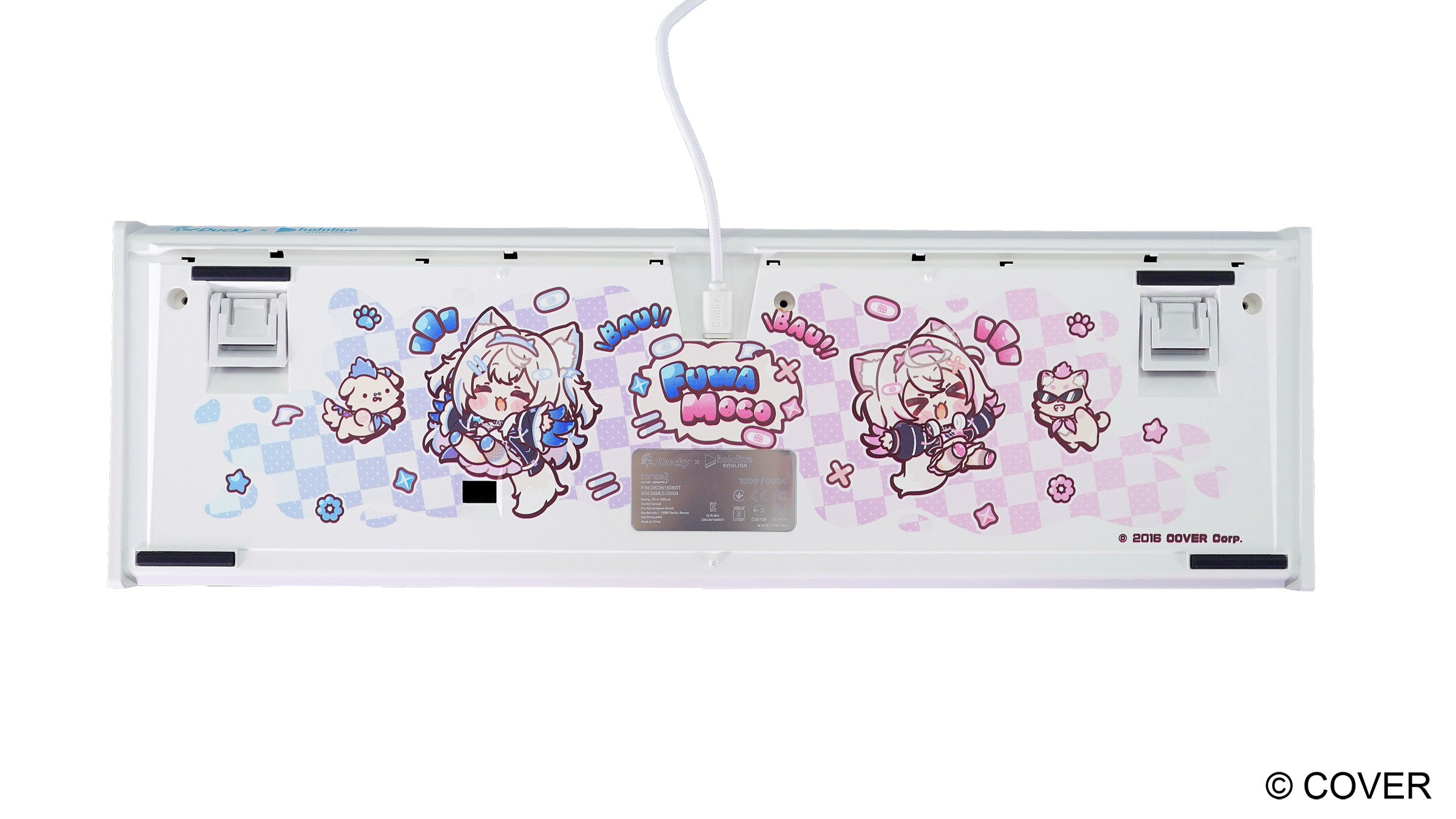 Ducky x hololive En Fuwamoco Limited Edition One 2 Pro RGB Keyboard and Desk Mat Set keyboard image