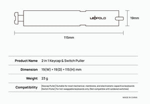 Leopold 2 in 1 Keycap and Switch Puller MK4DF4PHI6 |77742|