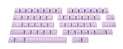 HHKB Wisteria 60 Key PBT Topre Keycap Set