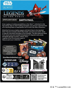 Star Wars Unlimited Legends of the Force Spotlight Deck Darth Maul MKJAQEXYDR |77217|