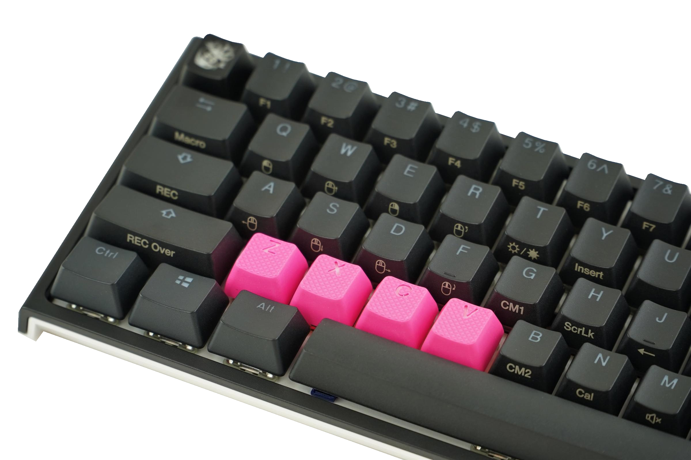 Tai-Hao 4 Key TPR Rubber Keycap Set Row 1 ZXCV Neon Pink MKP9GIWIND |0|