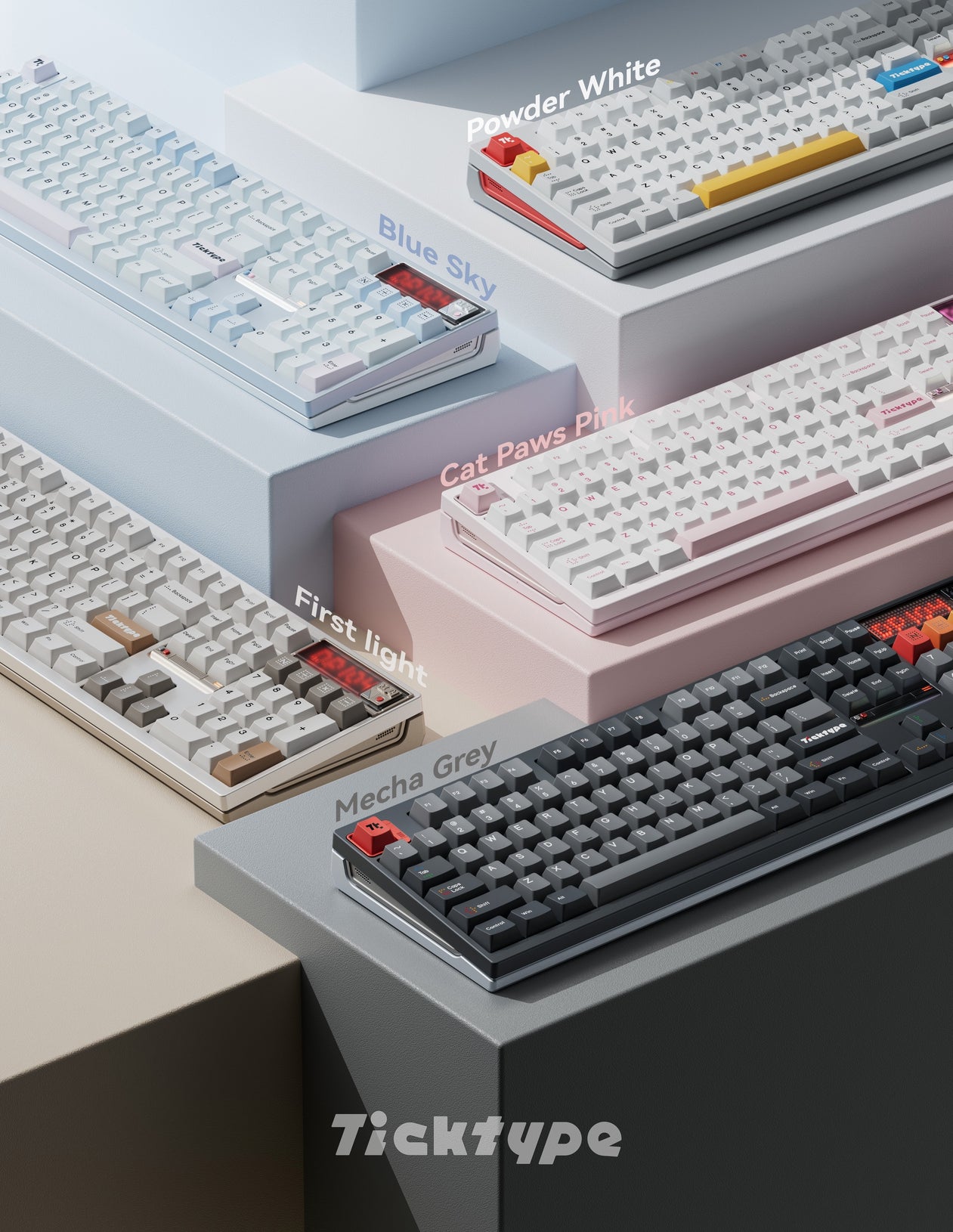 Ticktype DP104 Aluminum Wireless Keyboard MKTJU01MRO |77355|