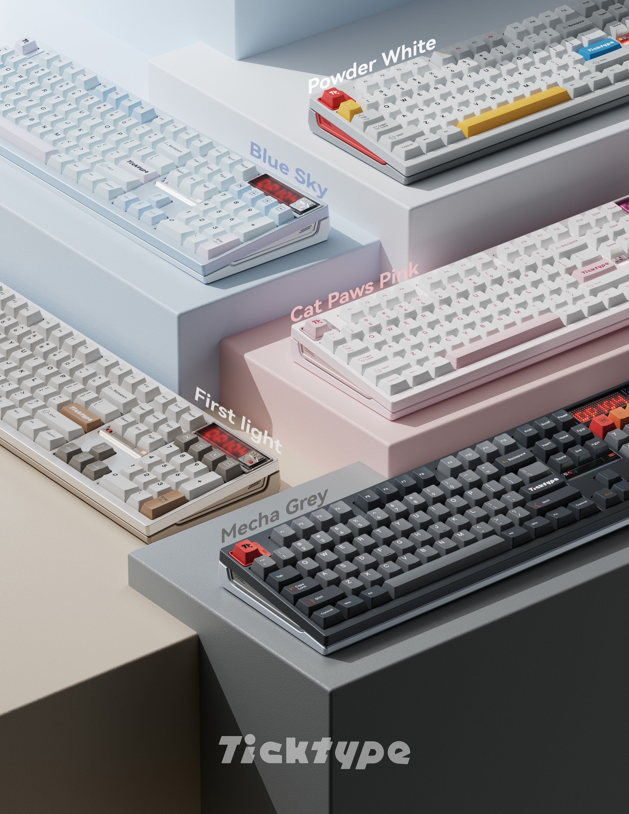 Ticktype DP104 Aluminum Wireless Keyboard MKTJU01MRO |77355|