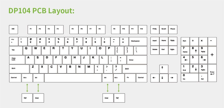 Ticktype DP104 Aluminum Wireless Keyboard MKTJU01MRO |77360|