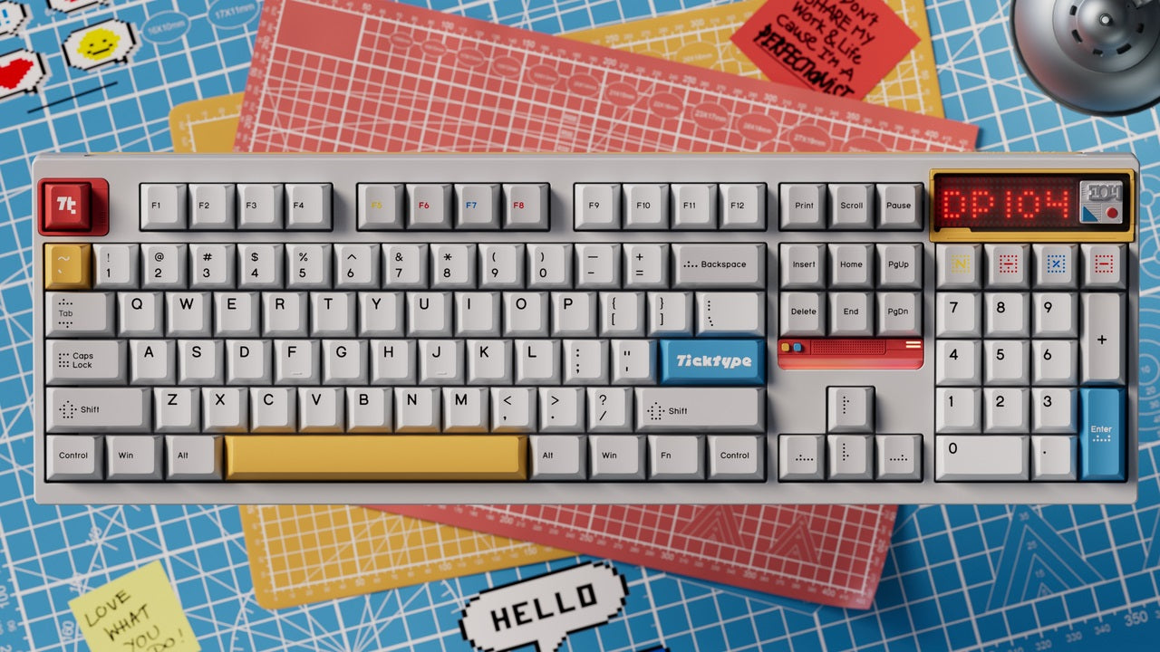 TickType DP104 キーボード アルミホイル Ticktype DP104 8K Aluminum Wireless RGB Keyboard