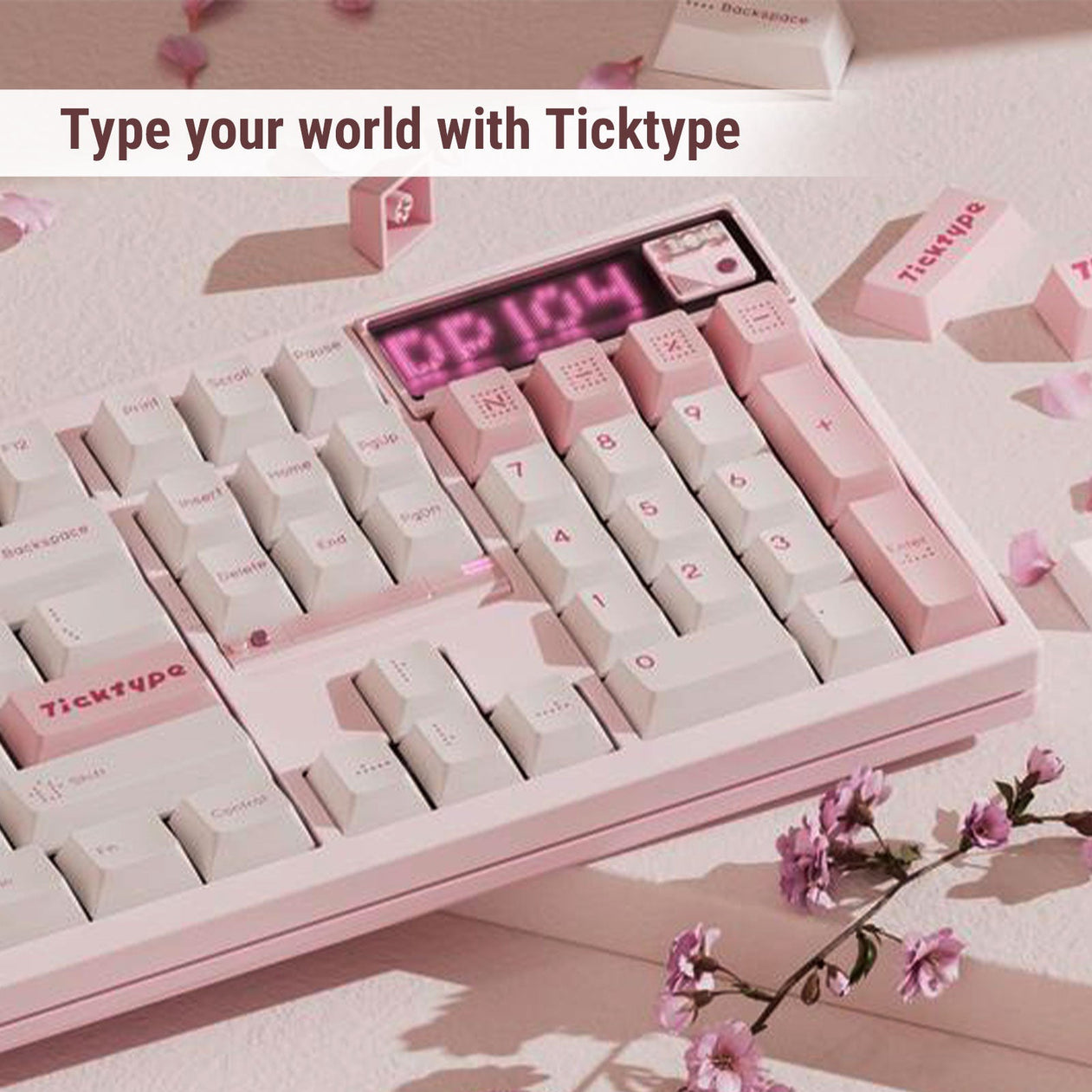 Ticktype DP104 Aluminum Wireless Keyboard MKTJU01MRO |77364|