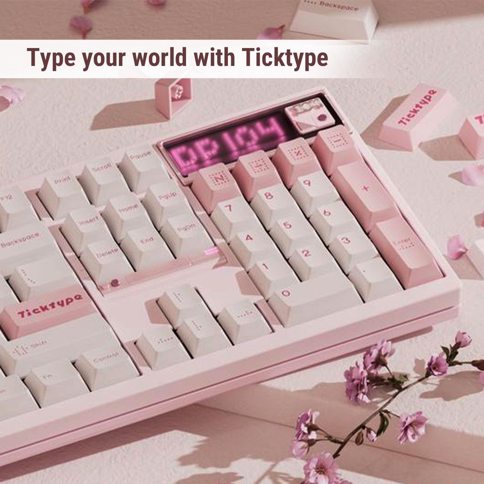 Ticktype DP104 Aluminum Wireless Keyboard MKTJU01MRO |77364|