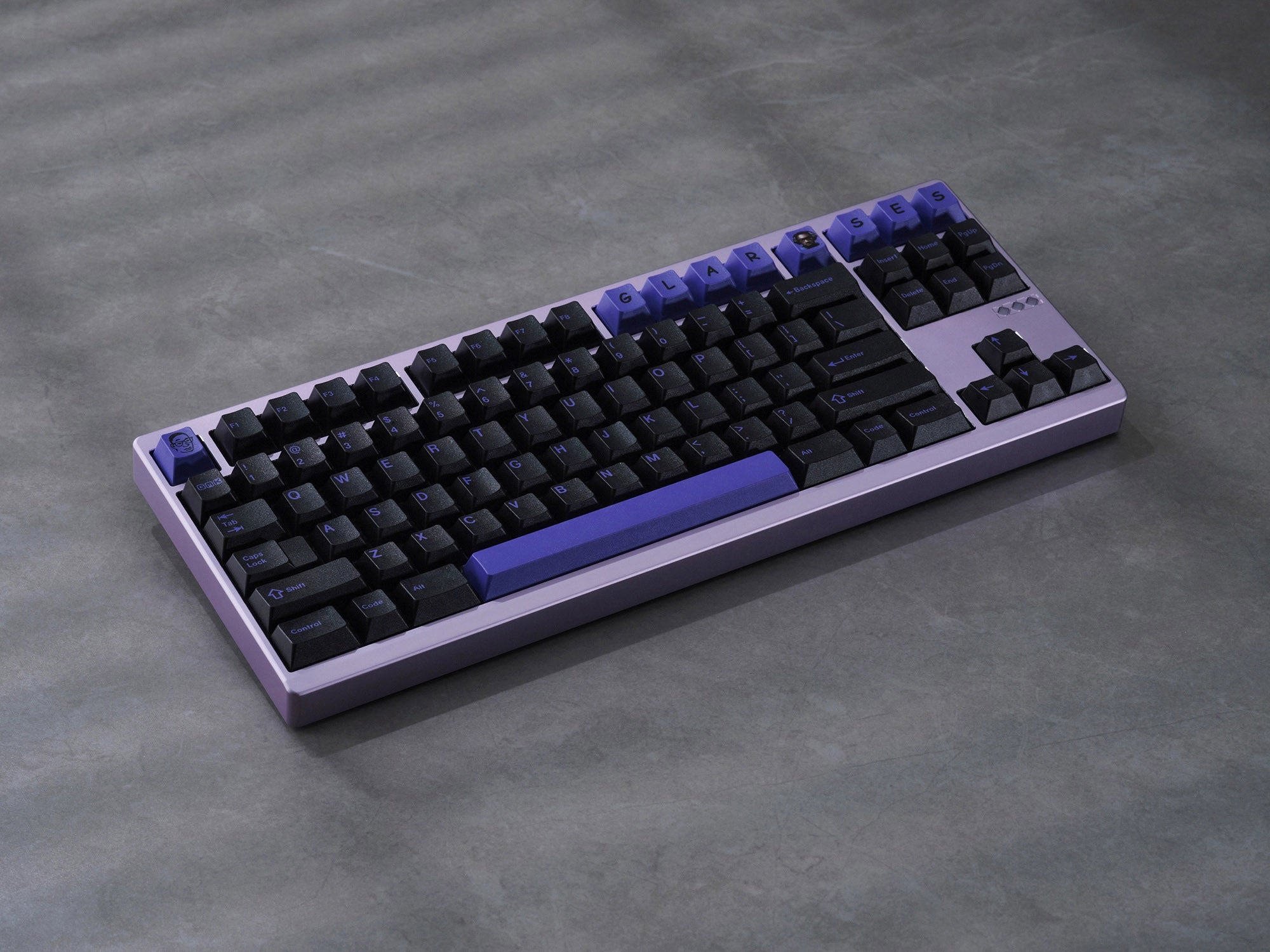 GMK x Glarses Purple on Black (POB) * CYL Profile Double Shot ABS Keycap Set MK6O1P1MZC |77299|