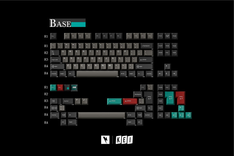 Key Kobo Dolch Cadet * Cherry Profile ABS Keycap Set MK6841UTEE |0|