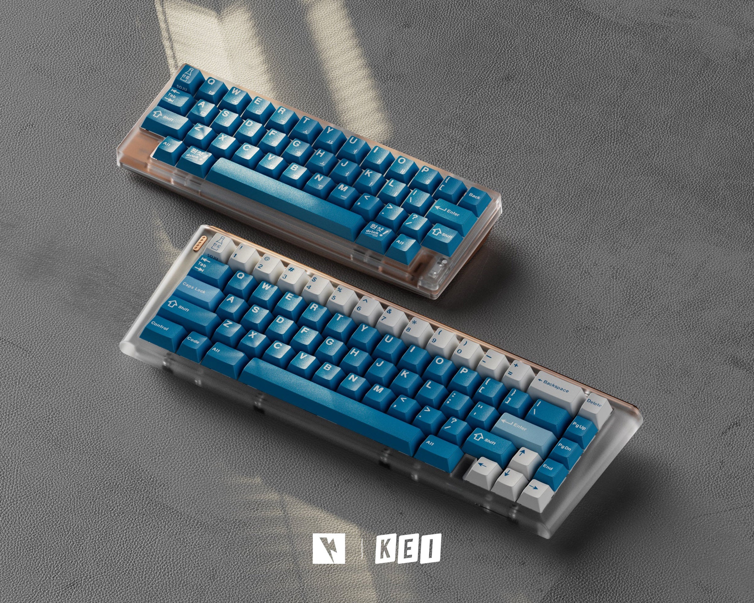 Key Kobo Soju Blue Cherry Profile Double Shot ABS Keycap Set - Thumbnail 4