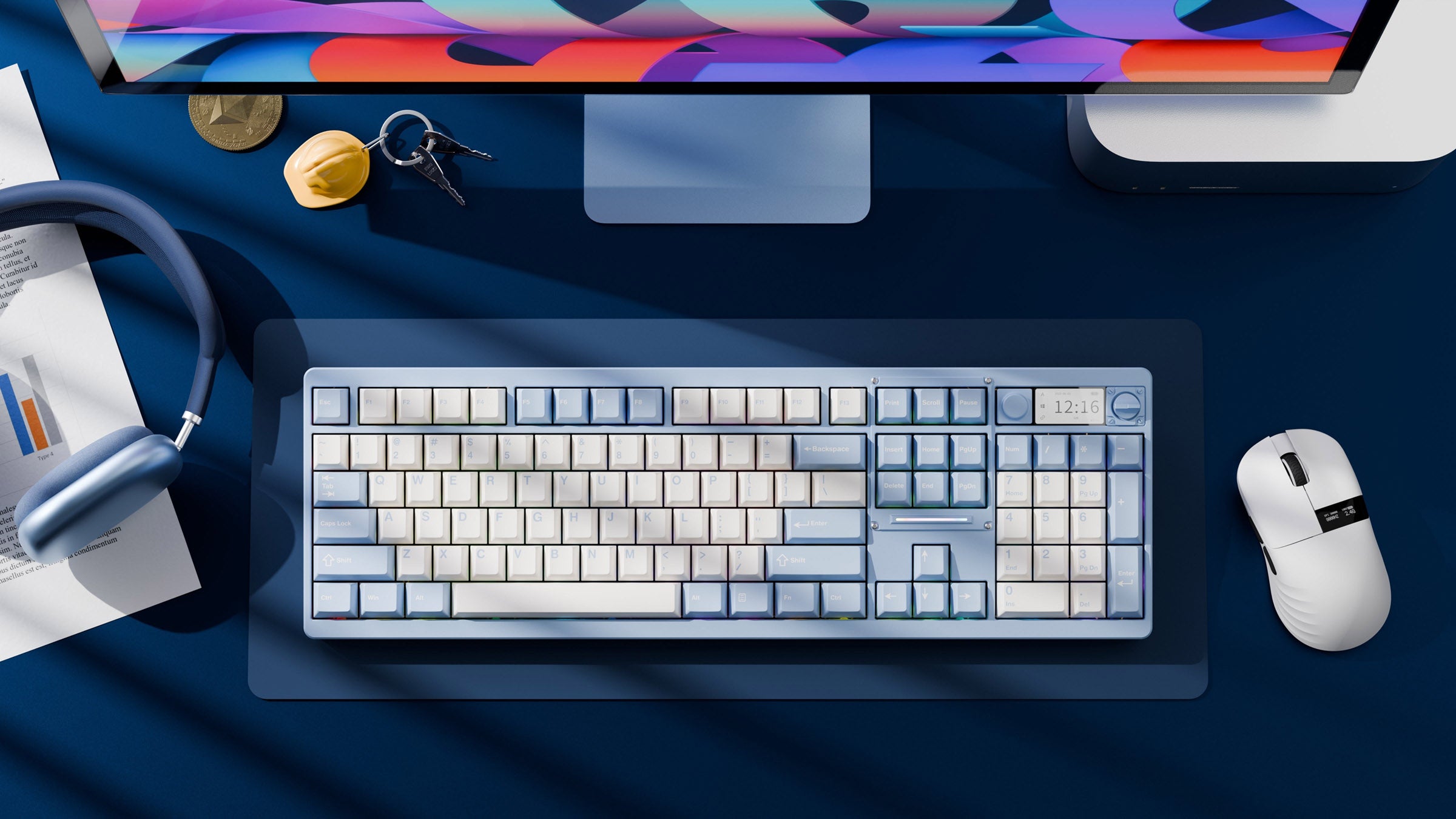 Chilkey ND104 CNC Aluminum Hotswap Wireless RGB Keyboard MKY5EJM5XC |77512|