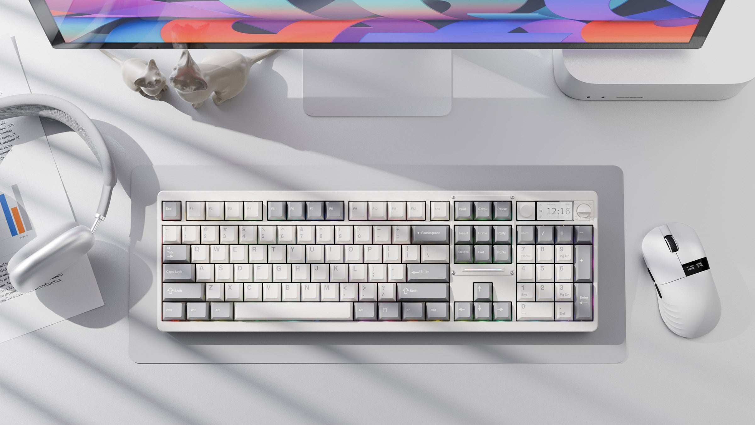 ライフ Chilkey ND104 CNC Aluminum Hotswap Wireless RGB Keyboard