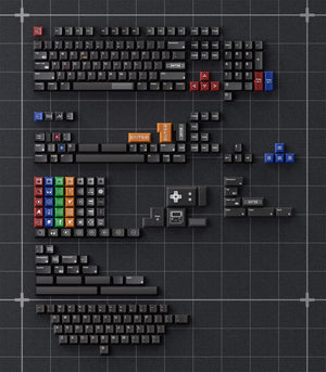 80Retros Game 1989 Black Translucent * Keycap Set MKY1PT8M4E |26734|