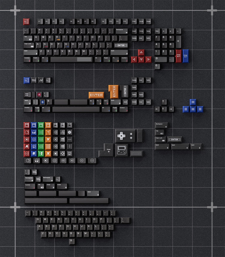80Retros Game 1989 Black Translucent * Keycap Set MKY1PT8M4E |26734|