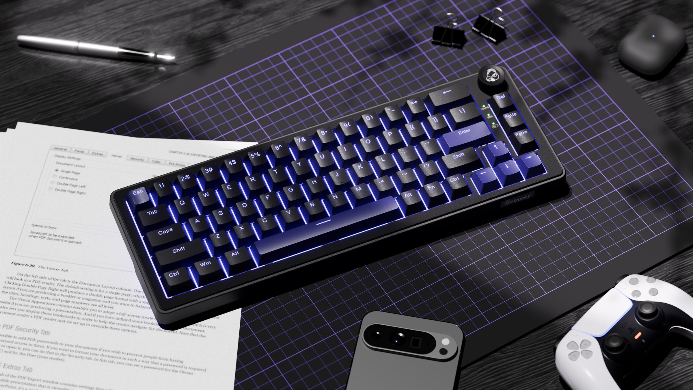 Ducky OK-M 65 65% Hotswap Wireless RGB Keyboard