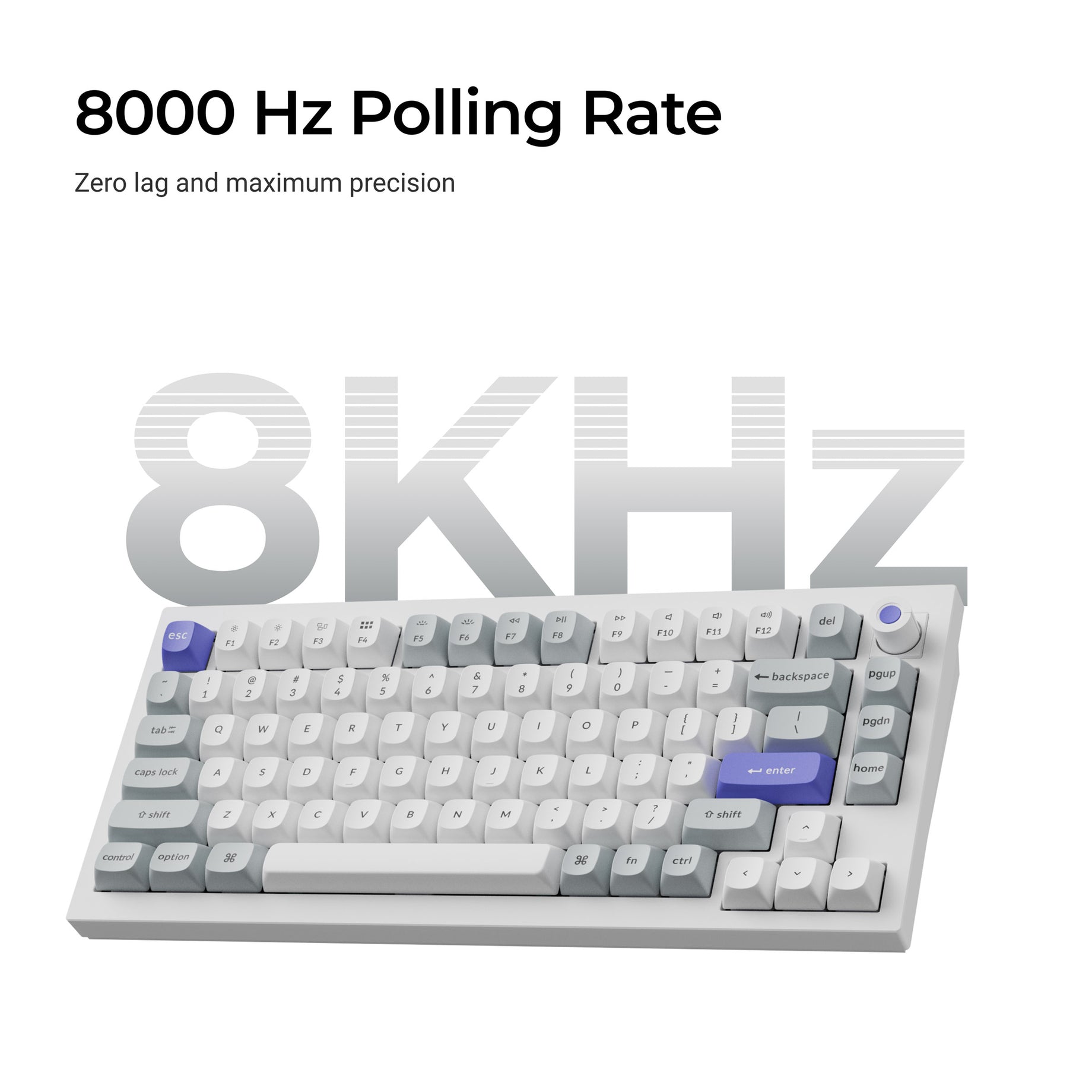 Keychron Q1 HE 8K * Aluminum 75% Hotswap RGB Keyboard MKCC0J25XT |77703|