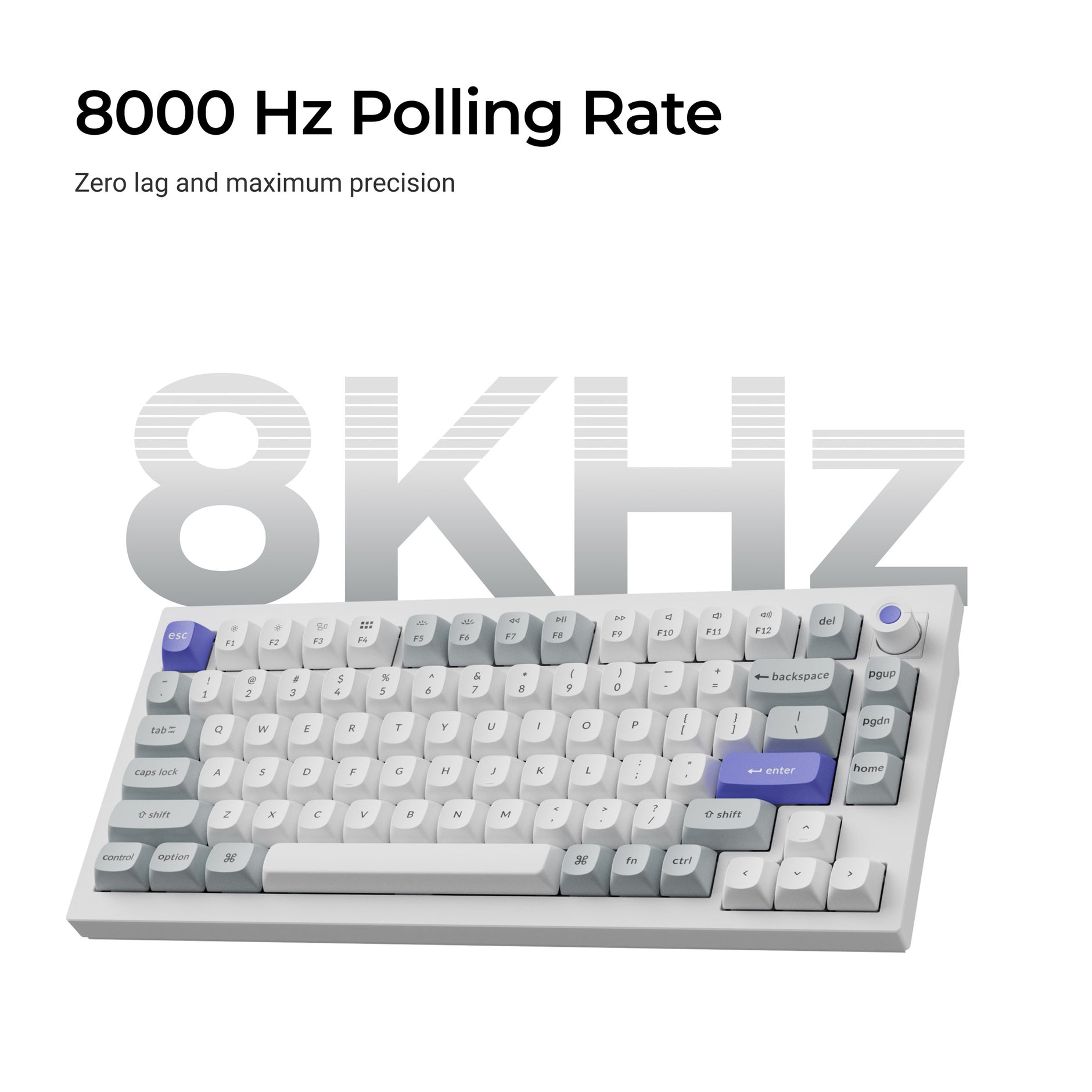 Keychron Q1 HE 8K * Aluminum 75% Hotswap RGB Keyboard MKCC0J25XT |77703|