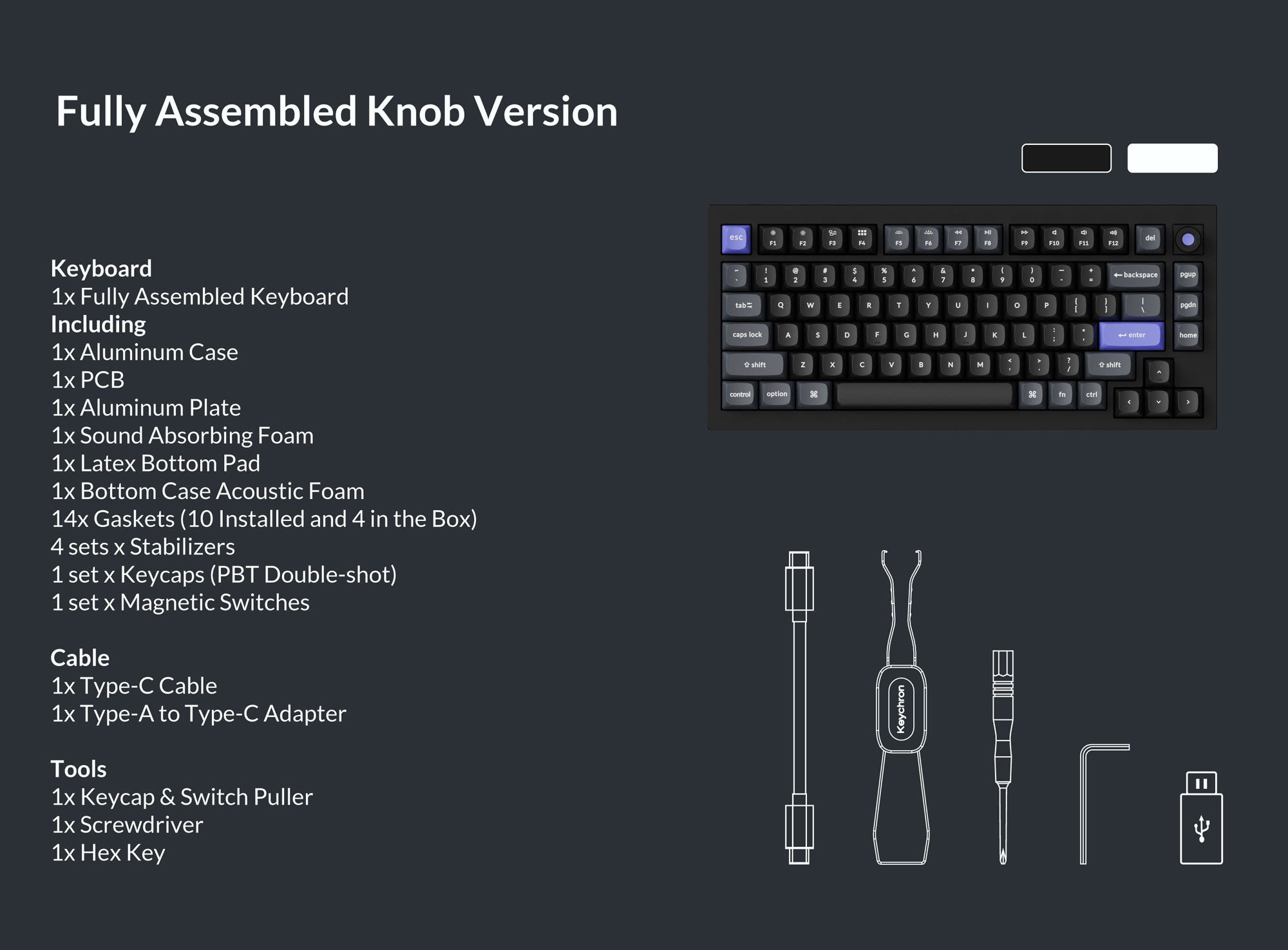 Keychron Q1 HE 8K Aluminum 75% Hotswap RGB Keyboard keyboard image
