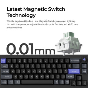 Keychron Q2 HE 8K Aluminum 65% Hotswap RGB Keyboard MKG4Q0GT22 |77720|