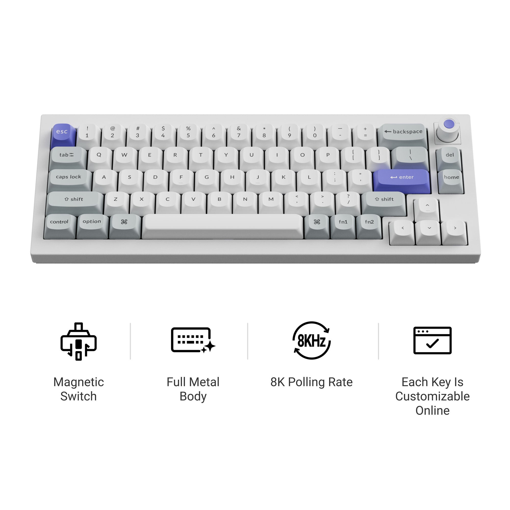 Keychron Q2 HE 8K Aluminum 65% Hotswap RGB Keyboard keyboard image
