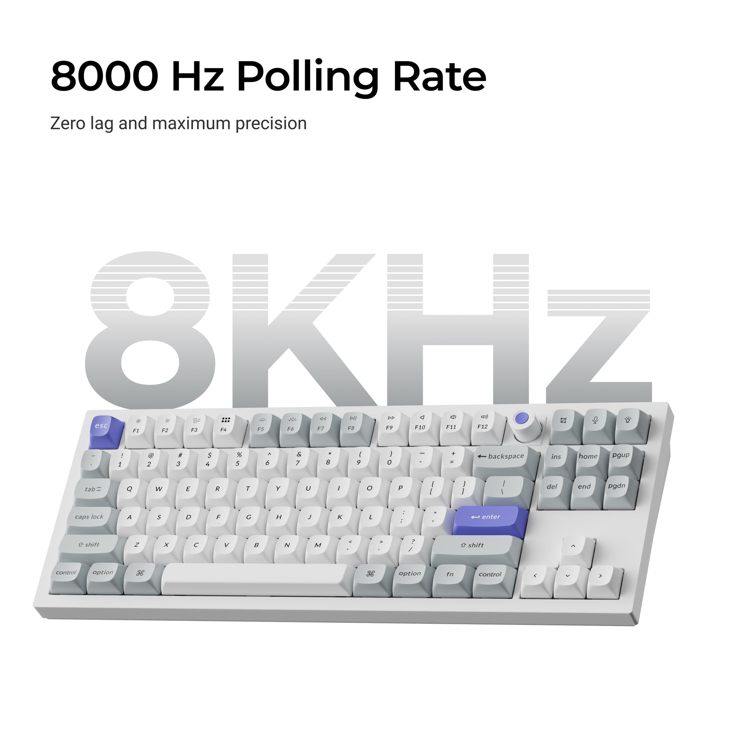 Keychron Q3 HE 8K * Aluminum TKL Hotswap RGB Keyboard MKMQE6ESHZ |77750|