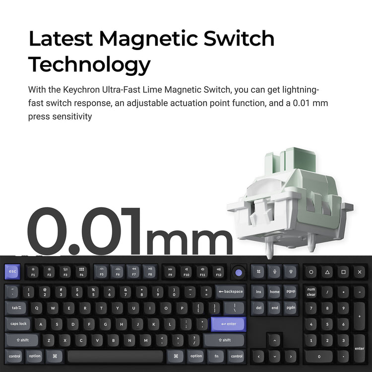 Keychron Q6 HE 8K * Aluminum Hotswap RGB Keyboard MKS640PM86 |77759|