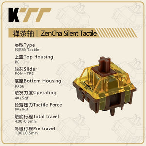 KTT ZenCha Silent 40g Tactile PCB Mount Switch MK77QGRNZP |78372|