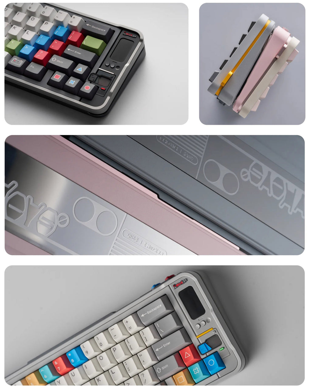 Cnc Programming Keyboard Qwertykeys QK65 Mk3 CNC Prebuilt Aluminum Keyboard