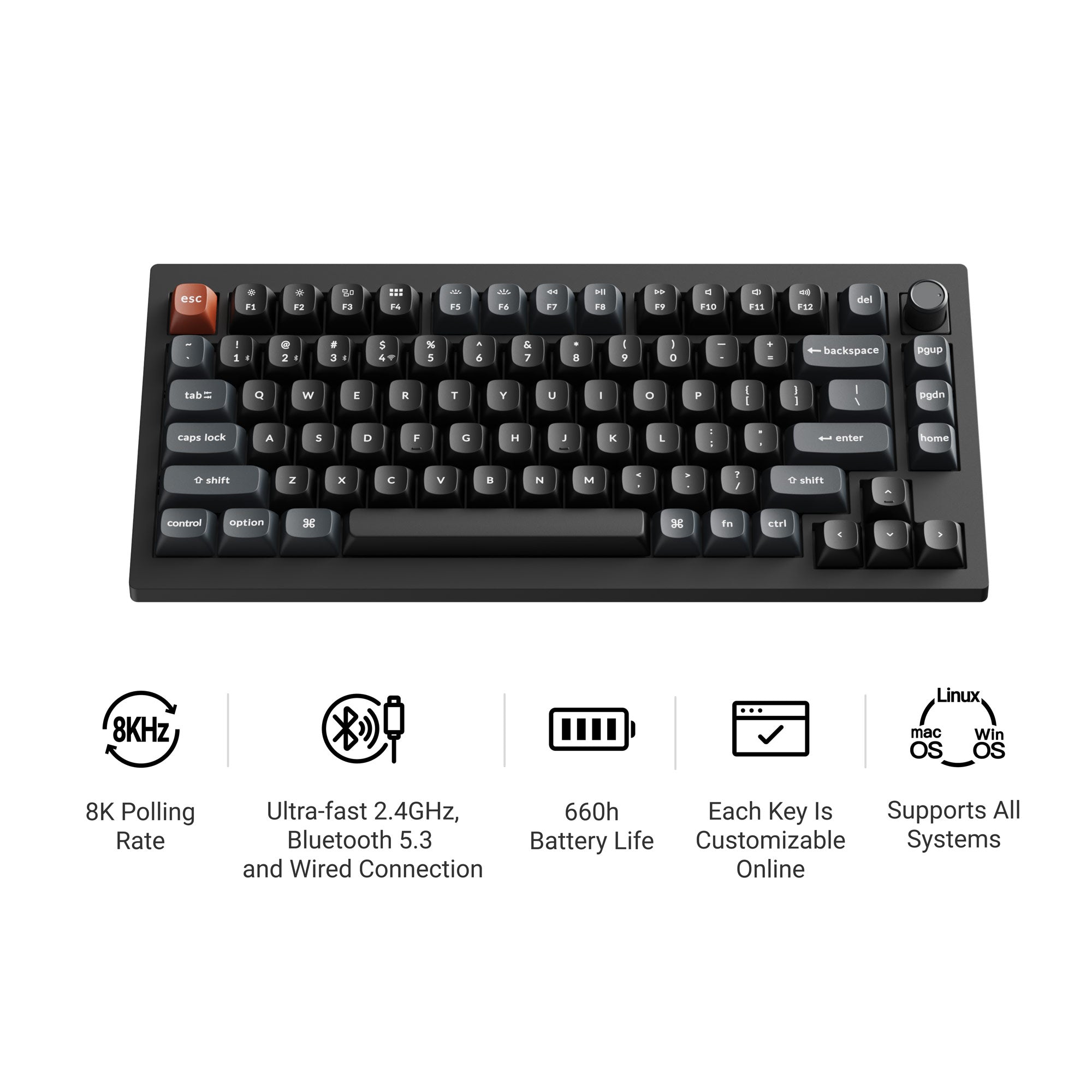Keychron V1 Ultra 8K 75% Wireless Keyboard keyboard image