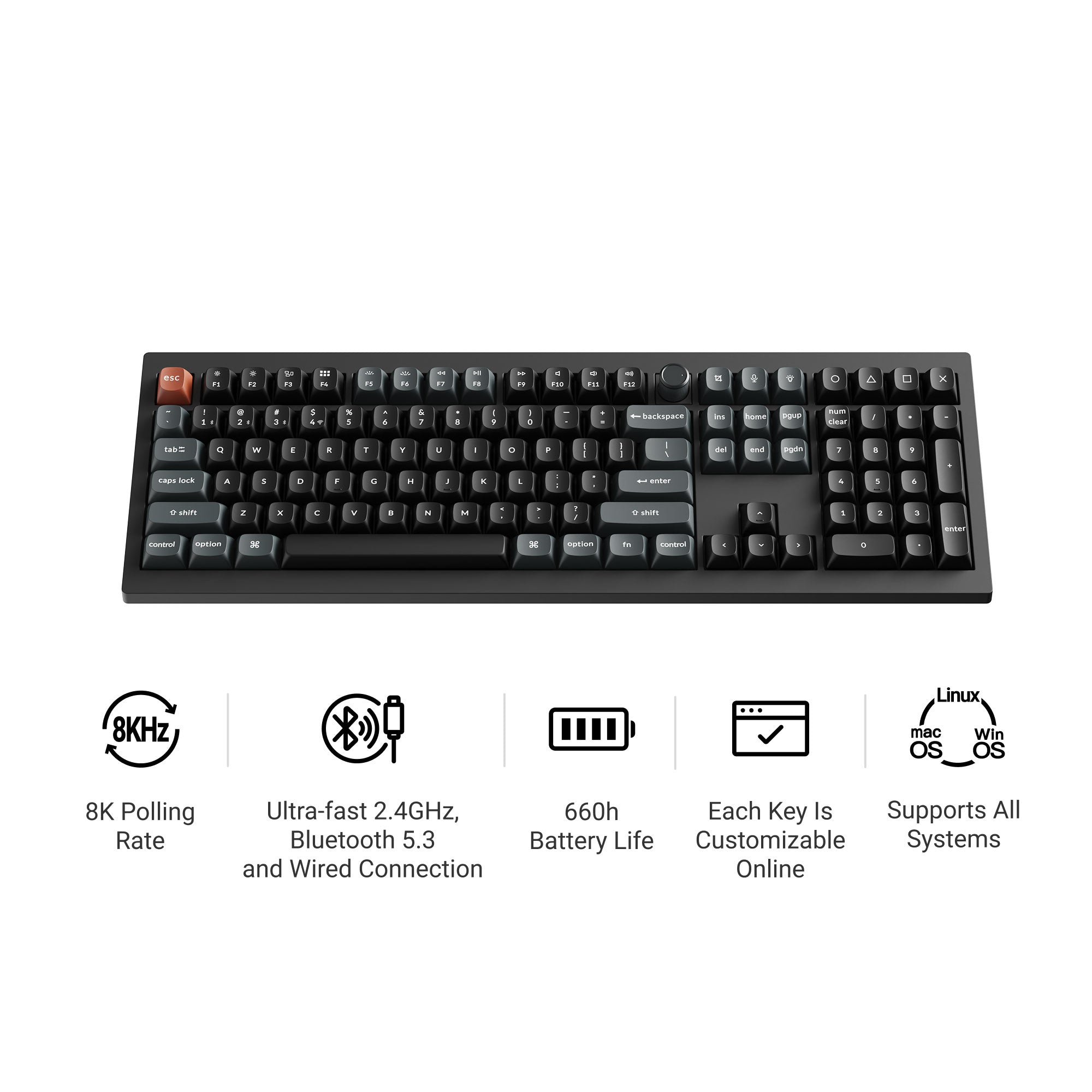 Keychron V6 Ultra 8K Wireless RGB Keyboard MKWNZS8D28 |78181|