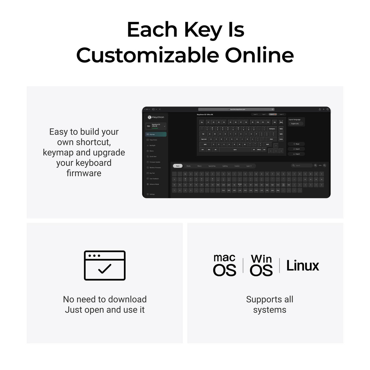Keychron Q1 Ultra 8K 75% Keyboard MKLHG4NQ7S |77984|